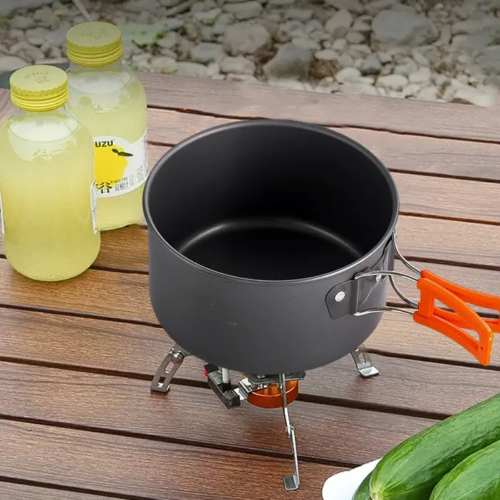 Ustensiles de cuisine de Camping, Pot pliant de cuisine en plein air, équipement en alliage d'alumin