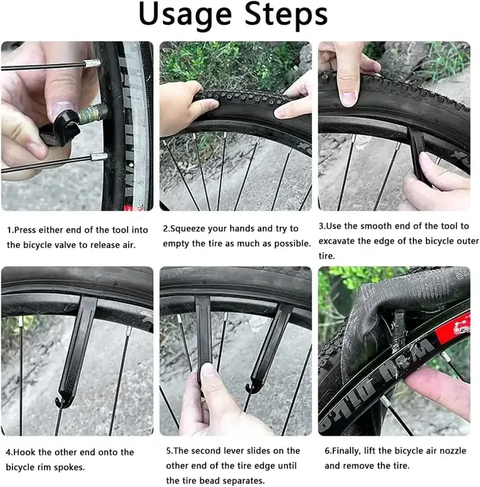 Démonte-pneu de vélo ultraléger, outil de réparation de roue, cuillère à pneu pour VTT et vélo de route, accessoires de cyclisme