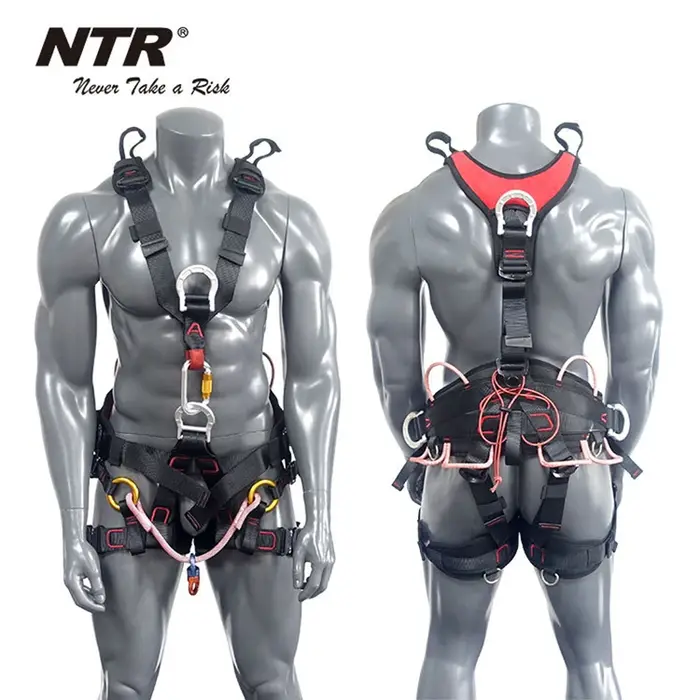 Ceinture de sécurité professionnelle pour l'alpinisme complet, équipement de survie pour l'escalade,