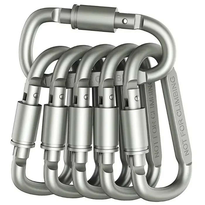 4-6 pièces ensemble de mousquetons pour clé Camping survie EDC extérieur porte-clés Clip alliage d'aluminium tactique