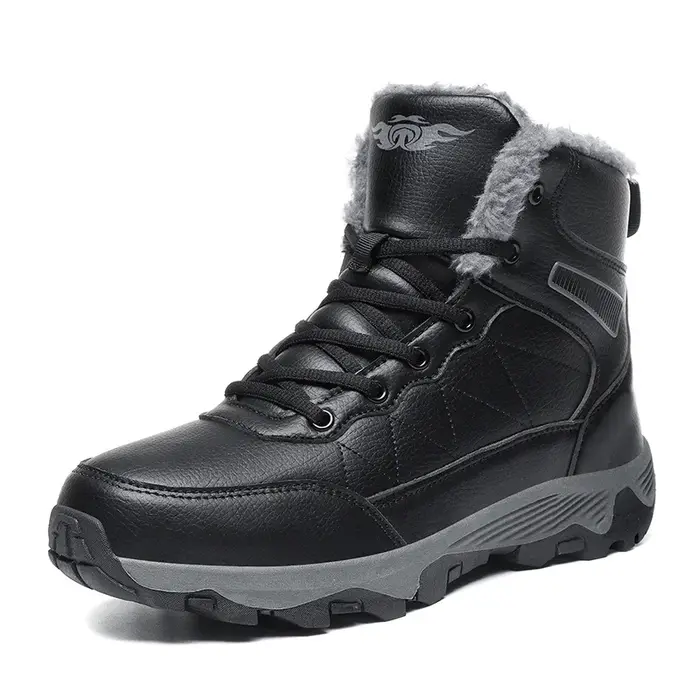 Moipheng-Chaussures de Randonnée pour Homme, Baskets Montantes en Peluche, Chaudes, Antidérapantes, Décontractées, Zapatos zones bre, Hiver