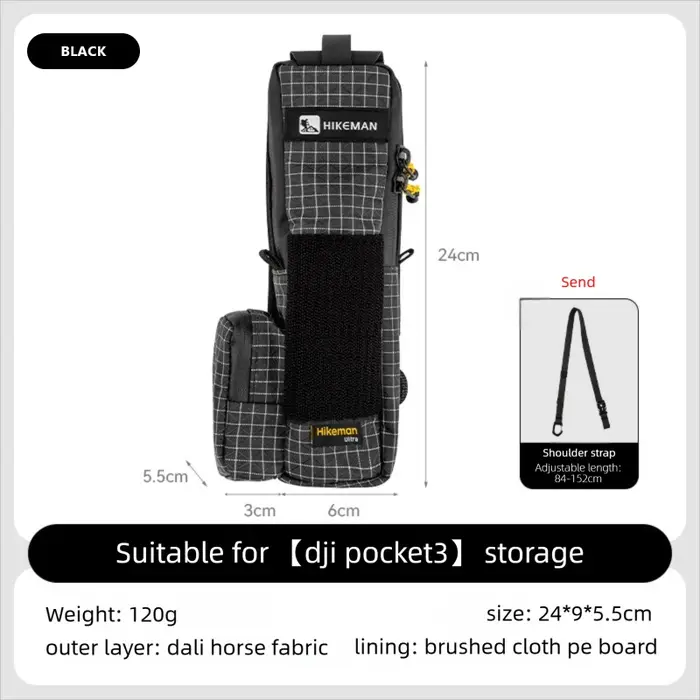 Hikeman adapté au sac de rangement DJI Pocket 3, caméra de sport Lingmou, sac d'accessoires d'appare