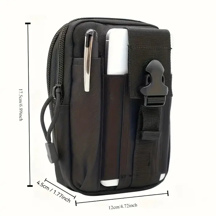 Sac banane unisexe robuste - Sac de téléphone multi-poches pour la randonnée