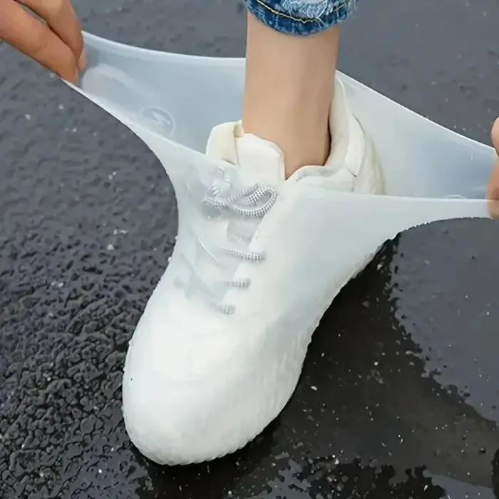 Couvre-chaussures en silicone imperméables antidérapants réutilisables pour les trajets en extérieur