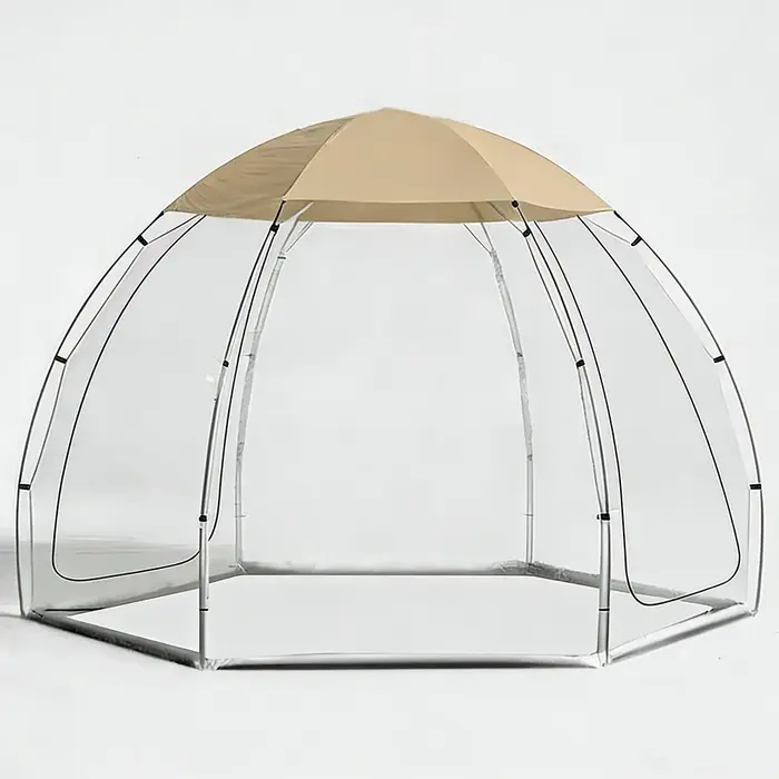 Tente transparente pour 4 à 6 personnes, avec couverture supérieure respirante, Camping en plein air