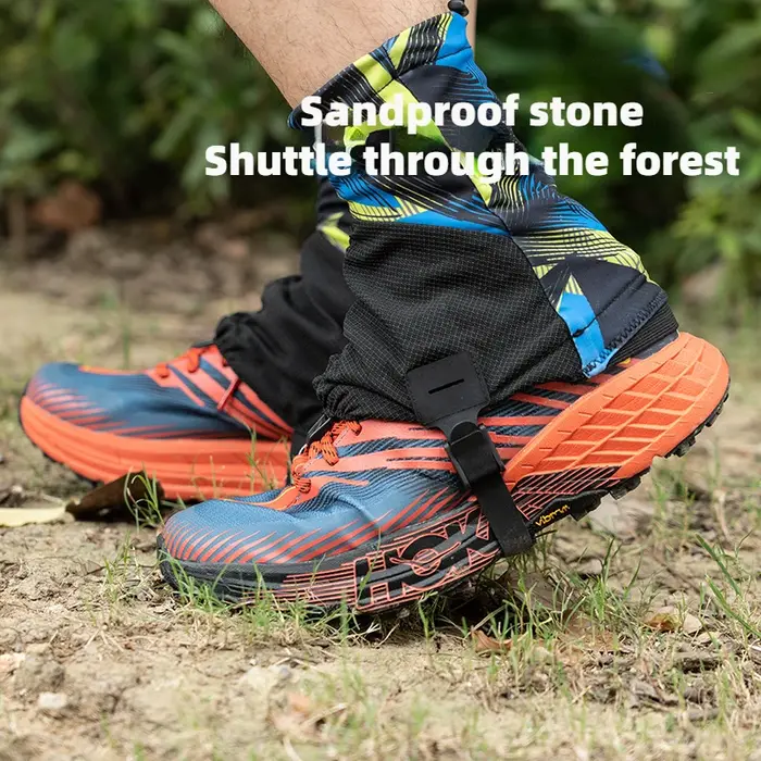 Guêtres de Trail Unisexe Hautes Réfléchissantes Anti-Sable pour Triathlon, Marathon, Randonnée et Protection Extérieure