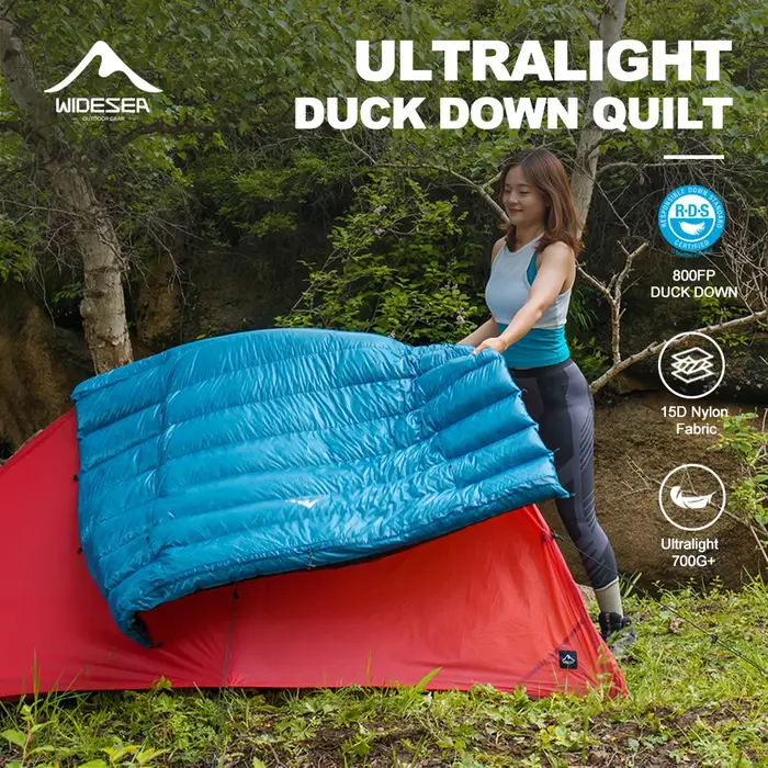 Widesea Camping vers le bas sac de couchage adultes 15DWaterproof Nylon léger double usage survie d'hiver ultraléger tente fournitures