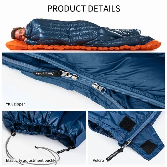 Naturerandonnée canard vers le bas sac de couchage ultraléger imperméable quatre saisons enveloppe sac