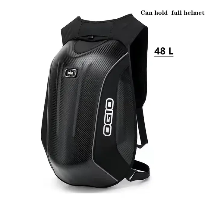 48L extensible étanche Moto coque rigide sacs à dos MX Motocross fibre de carbone sac à dos