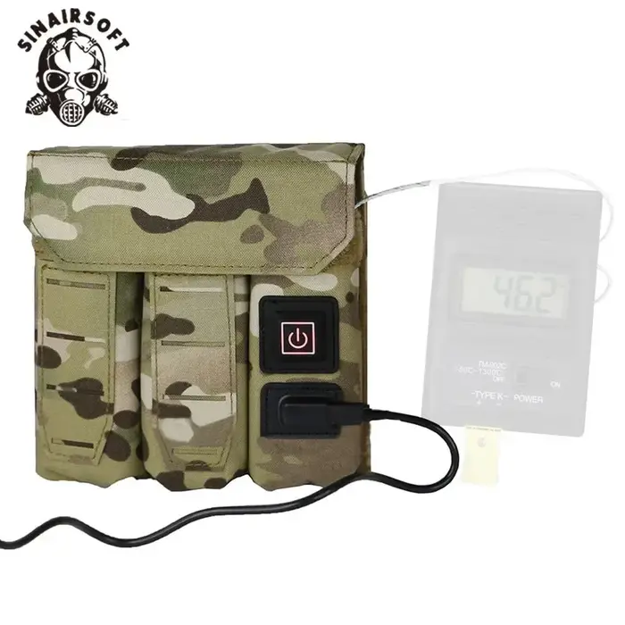 SINAIRSOFT 9mm tactique Triple pochette pour magazines fonction plus chaude étui pistolet USB puissance température régl