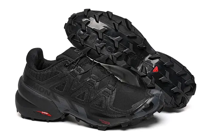 Chaussures de trail running Salomon Speedcross 6 rouge/noir pour homme |   Semelle extérieure Contag