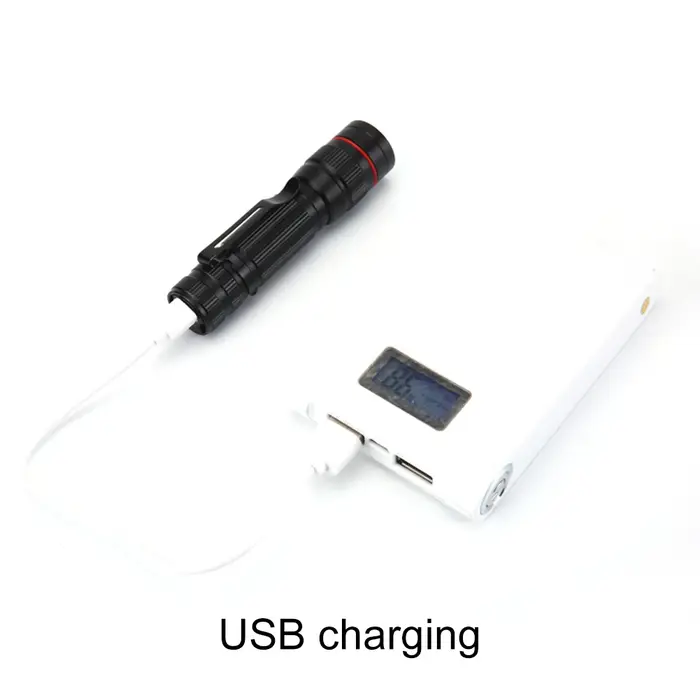 Lampe de poche portative USB charge
