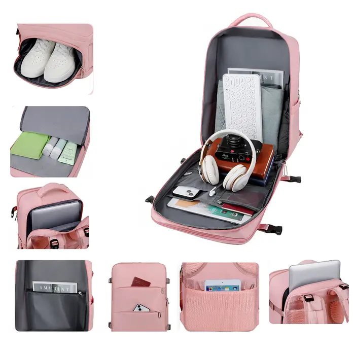 Sac à dos de voyage pour hommes et femmes, grande capacité, approuvé par la compagnie aérienne, multifonction, avec compartiment à chaussures, pochette d'ordinateur, chargement USB