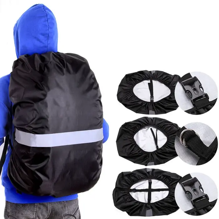 Housse de pluie réfléchissante sac à dos 20L 35L 45L 60L sac étanche camouflage tactique Camping en plein air randonnée