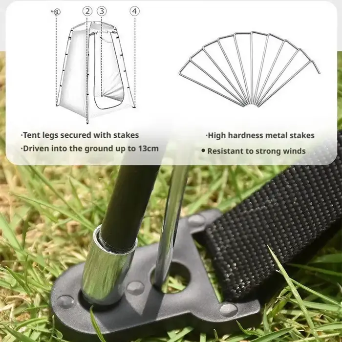 Cabine de change et de douche 6FT pour camping