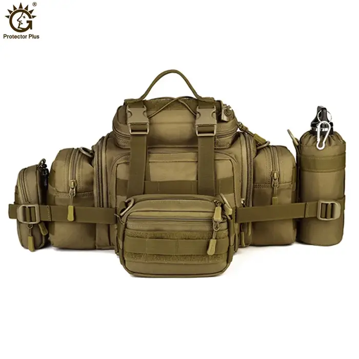 Sac de taille tactique en Nylon pour hommes, bouteille d'eau de randonnée, pochette pour téléphone,