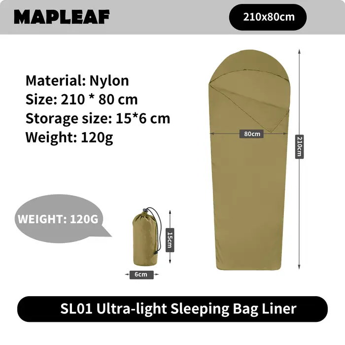Housse de sac de couchage MAPLEAF légère et portable pour l'été