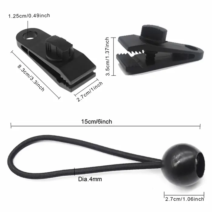 Clips de bâche de tente