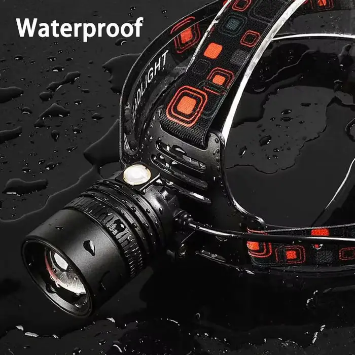 Lampe frontale LED puissante en alliage d'aluminium