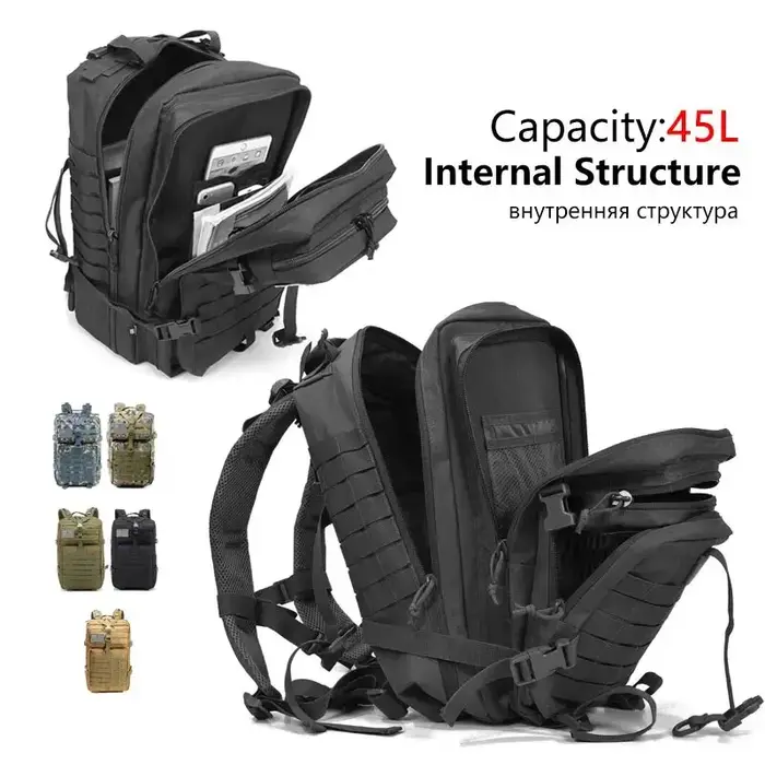 Sac à dos tactique pour homme A1 50L grande capacité
