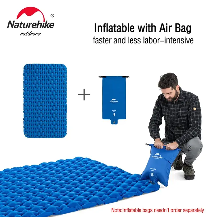 Naturehike – matelas de Camping ultraléger, Double matelas à Air, lit pliant d'extérieur, coussin de