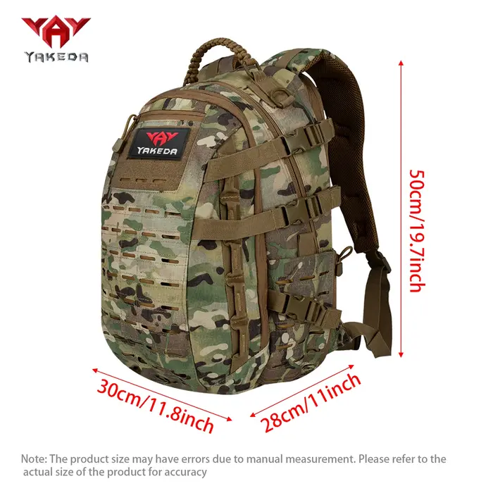 YAKEDA sac à dos extérieur grande capacité avec sangle de taille et de poitrine, bandoulière système