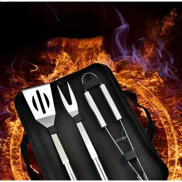 Ensemble d'outils de Barbecue de Camping en acier inoxydable