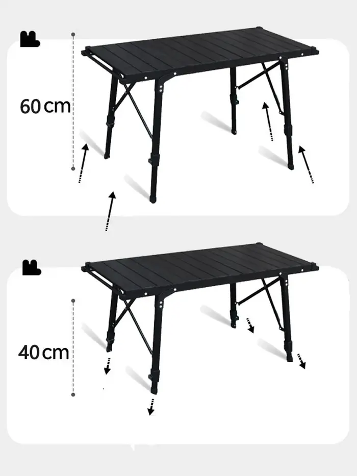 Lohascamping Camping pliant multifonctionnel IGT table ensemble complet rouleau brasero table jambe 