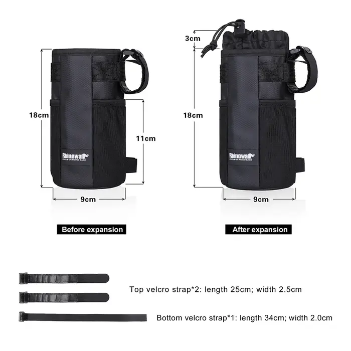 Rhinowalk sac de vélo cyclisme bouteille d'eau porte-bouteille, vtt vélo isolé sac de bouilloire, gu