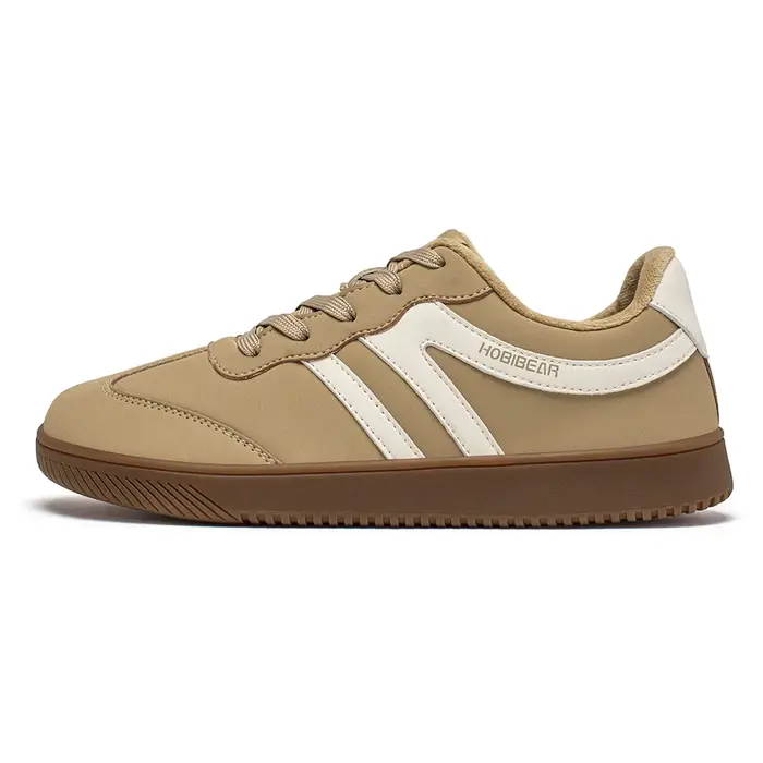 HOBIBEAR chaussures à bout large unisexe en cuir artificiel doublé de fausse fourrure baskets décont