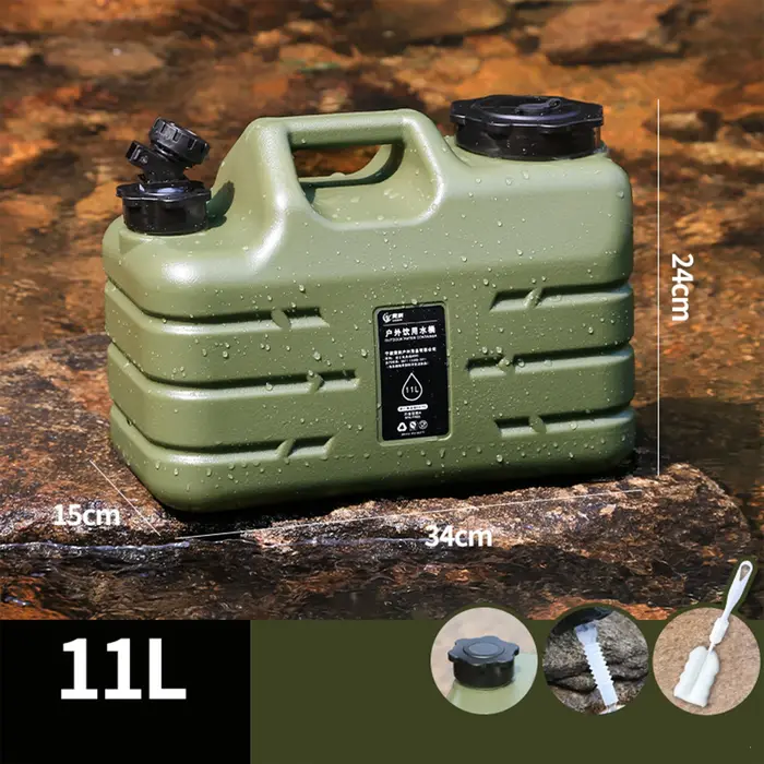 Récipient à eau de camping avec stockage de bouteille d'eau