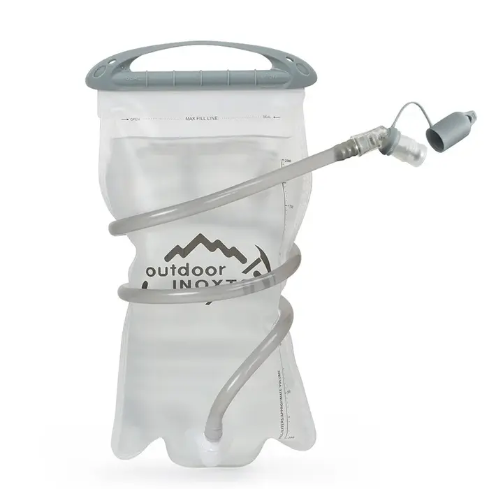Camping et randonnée PEVA sac d'eau Portable vessie d'eau sac à dos d'eau sac de bouteille 1,5L 2L