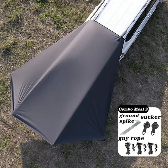 Auvent de voiture portable pour camping et voyage, pare-soleil latéral, tente arrière à ventouse fac