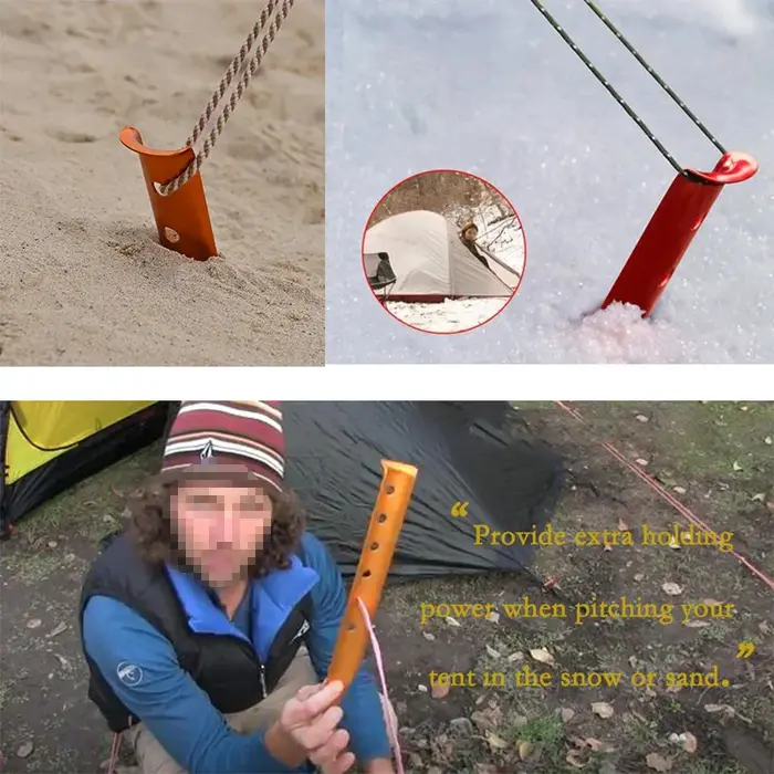 Piquets de tente de plage en forme de U, piquets de tente de camping, plage extérieure, neige, sable, accessoires de bâche au sol, 31cm