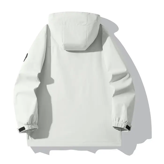 Vestes de randonnée légères pour femmes, couleur unie, coupe-vent ample à capuche, manteau de pluie