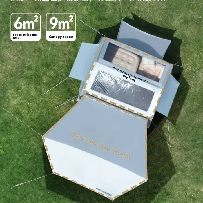 Tente gonflable automatique pour 6 à 8 personnes