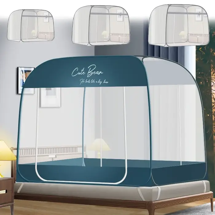 Moustiquaire instantanée pour lit double