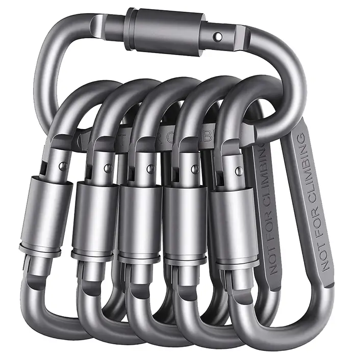 4 pièces ensemble de mousquetons pour clé Camping survie EDC extérieur porte-clés Clip alliage d'aluminium tactique