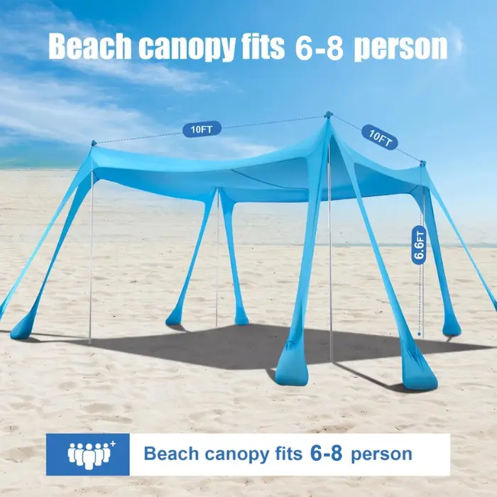 Nouveau abri solaire de Camping en Lycra UPF50 + tente de plage Pop-Up ombrage extérieur auvent