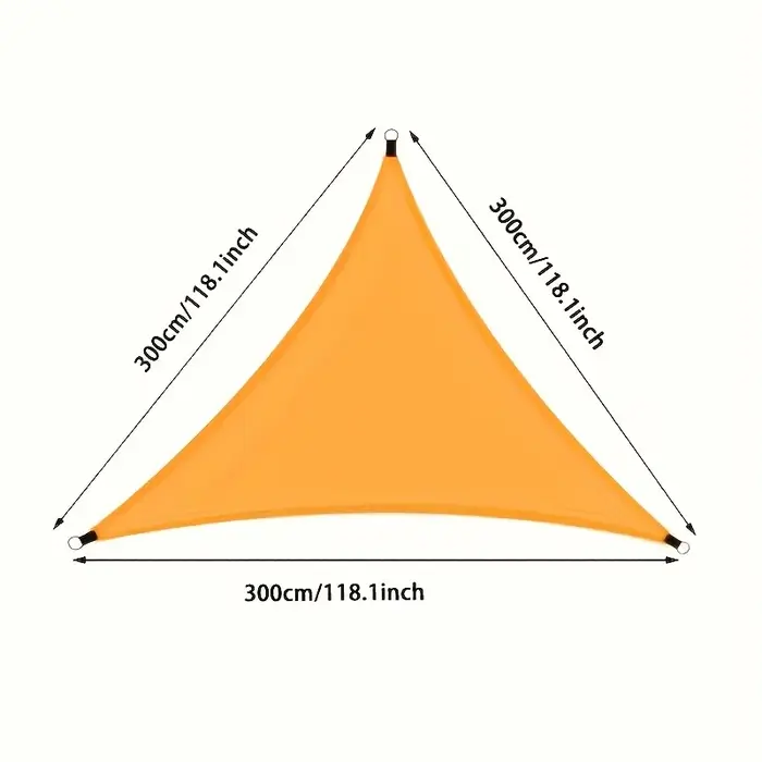 3x3x3M pliant imperméable Triangle pare-soleil voile auvent pour activités de plein air arrière-cour