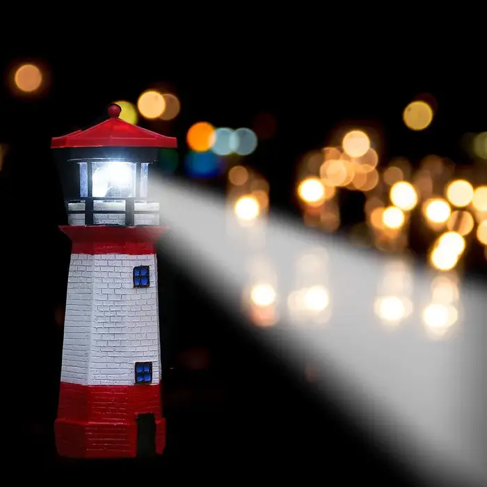 Phare Solaire avec Lampe Rotative