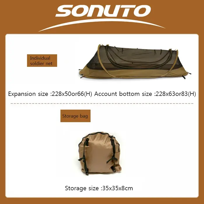 MacAAOutdoor-Tente Légère en Nylon, Lit de Marche, Anti-Moustiques, Imperméable