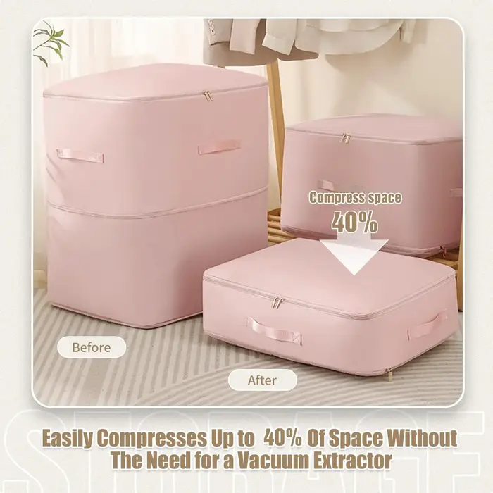 Sac de rangement auto-compressible pour couette