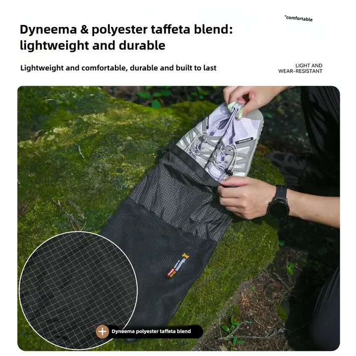Dyneema Sac de voyage pour chaussures étanche - Pochette de rangement portable anti-poussière pour accessoires de sacs d'extérieur
