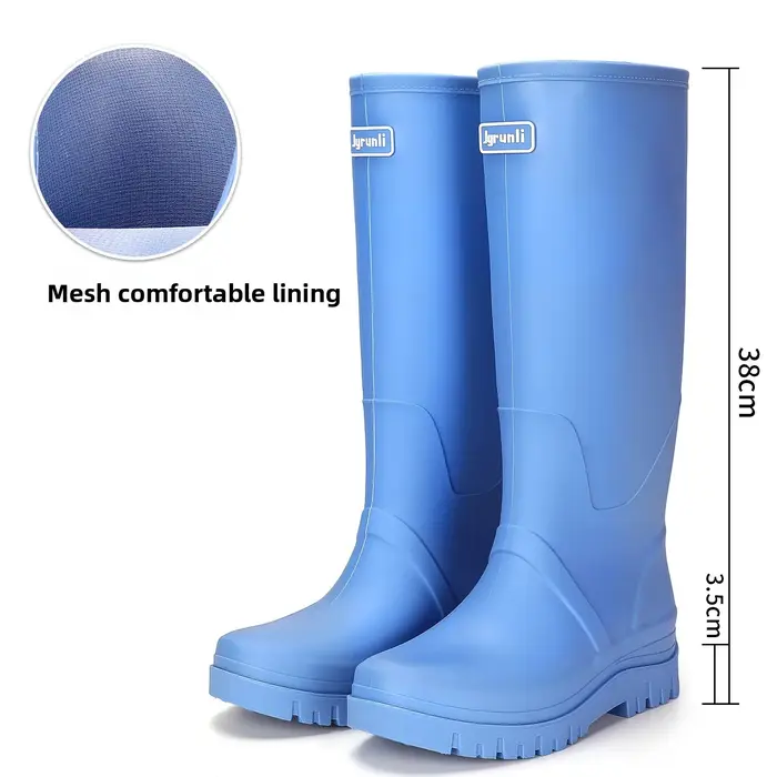 Bottes de pluie pour femmes, nouvelle mode, hautes, antidérapantes, pour la randonnée en extérieur, résistantes à l'usure, en caoutchouc