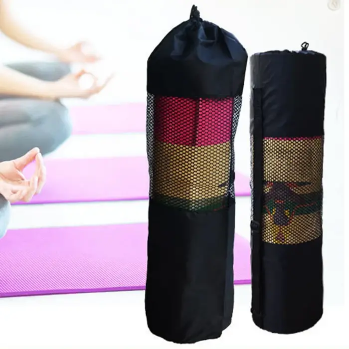 Sac à dos noir de Yoga, imperméable, en Nylon, avec ceinture ajustable
