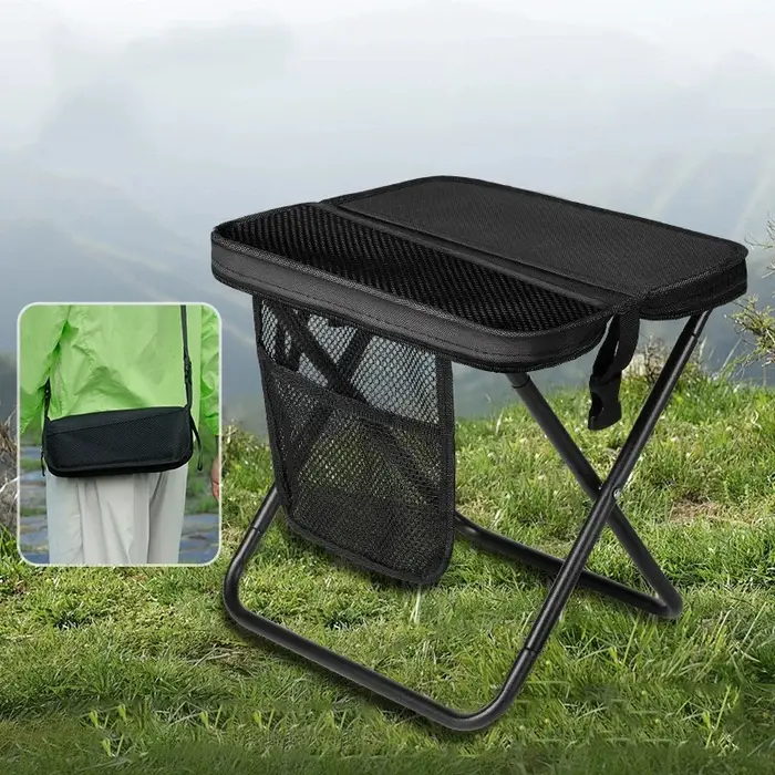 Tabouret pliant portable avec sac de transport