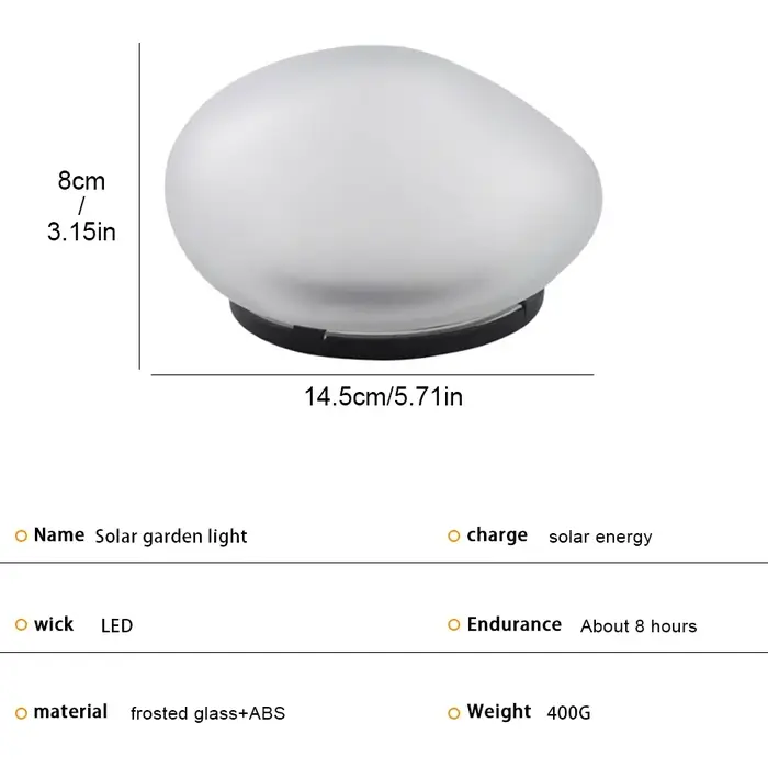 LED lumières de pierre solaires lumière de roche à énergie solaire imperméable extérieure