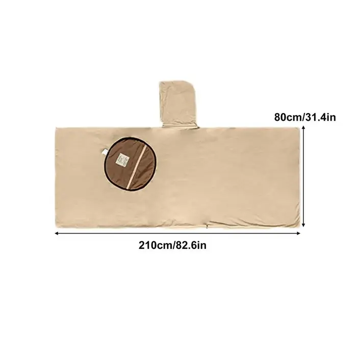 Sac de couchage portable pour le camping, poncho, polaire à bascule, chaud, à capuche, couverture, a