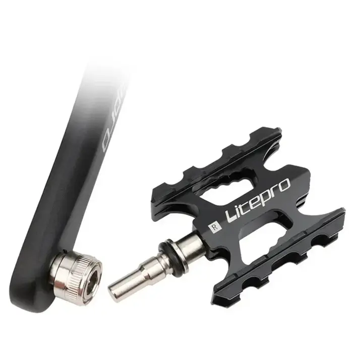Litepro pédale de vélo ultralégère à dégagement rapide en alliage d'aluminium vélo pliant repose-pie